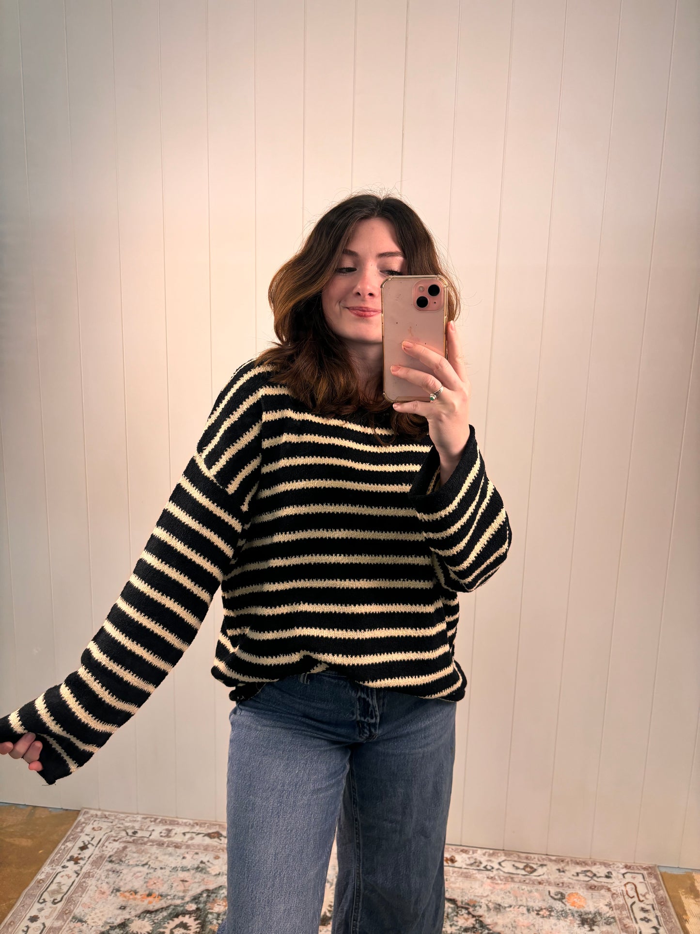 Lightweight Black Stripe Sweater