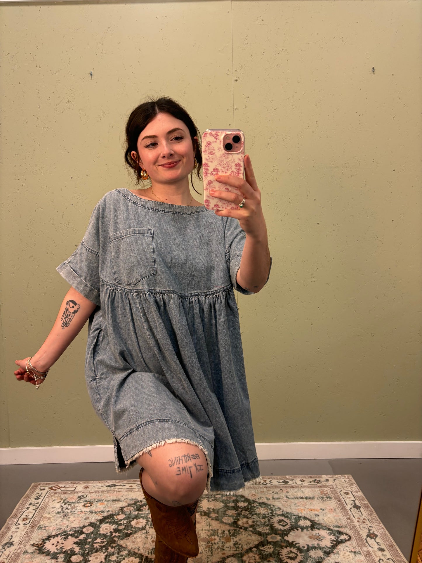 Oversized Denim Dress