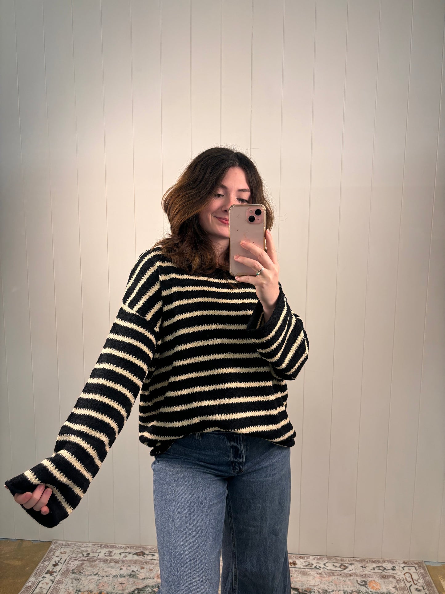 Lightweight Black Stripe Sweater