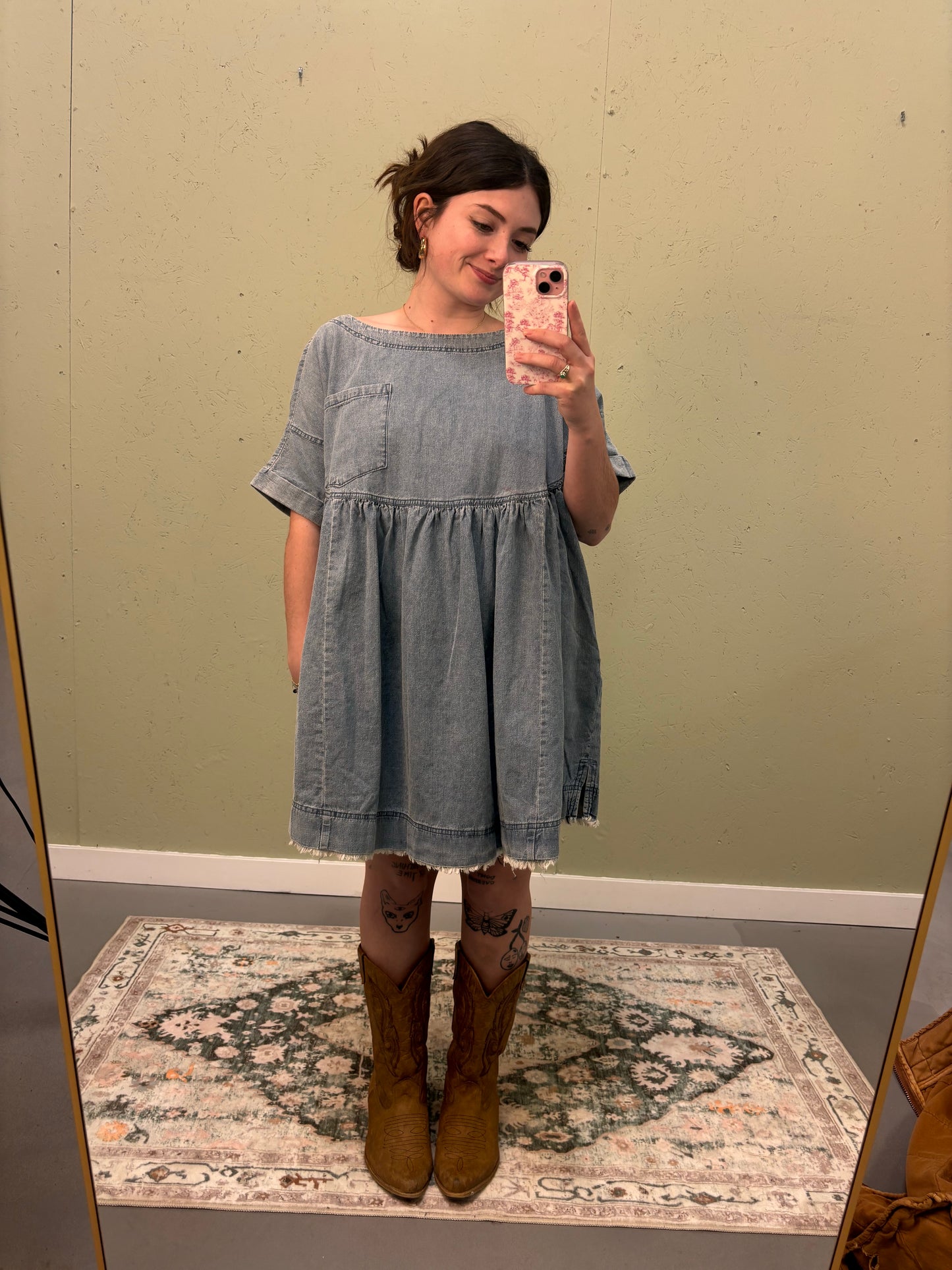 Oversized Denim Dress